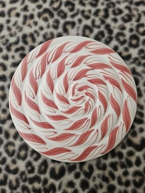 90s Bath & Body Works Holiday 1998 Ceramic Peppermint Candle Holder Trivet Plate